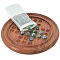 Solitaire Board Puzzle Games In Sheesham Wood With Glass Marbles