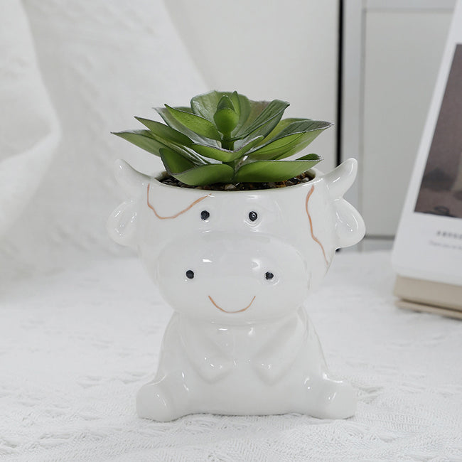 Animal Potted Handicraft Ornaments Flowerpot Handcrafted Animal Pots for Your Plants