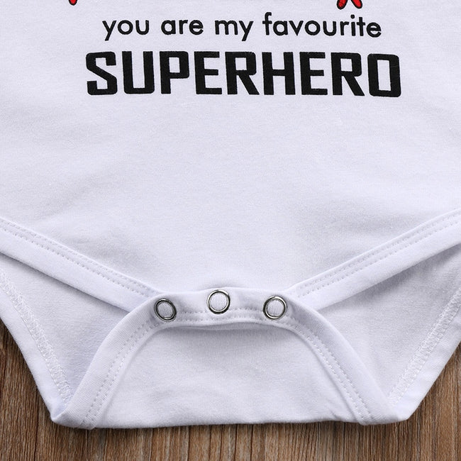 0-18M Infant Newborn Baby Superhero Clothes Short Sleeve Cartoon Romper Jumpsuit Outfits Baby Clothing