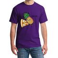 Shhh No One Needs To Know Pineapple on Pizza T Shirt Cute And Funny Pineapple And Pizza Print Short-sleeved Top