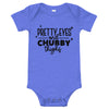 Pretty Eyes And Chubby Thighs Baby short sleeve one piece