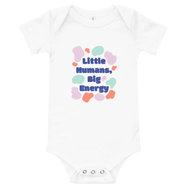 Little Humans Big Energy Baby short sleeve one piece