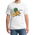 Shhh No One Needs To Know Pineapple on Pizza T Shirt Cute And Funny Pineapple And Pizza Print Short-sleeved Top