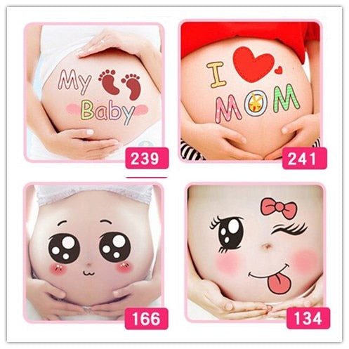 For pregnant women therapy Free shipping maternity photo props Pregnancy photographs belly painting photo stickers