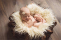 Newborn Baby Photo Blanket Props Infant Fake Fur Rug Blanket Plush Photography Background Backdrop Basket Stuffer Filler 50*60