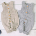 Baby Knitting Rompers Overalls Newborn Sleeveless Solid Color Jumpsuit Girls Boys Clothes Baby Winter Romper Leisure Jumpsuit