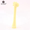 Let's make BPA Free Silicone Giraffe Spoon 1pc Feeding Fork Two In One Safety Tableware Infant Learning Spoons Teething Utensils