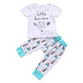 Baby Little Dreamer Fox T-shirt Top + Pants 2pcs Outfits