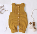Baby Knitting Rompers Overalls Newborn Sleeveless Solid Color Jumpsuit Girls Boys Clothes Baby Winter Romper Leisure Jumpsuit