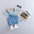 Summer Baby Girls Boys Clothing Toddler Casual Fashion Infant Clothes Suits T Shirt Strap Shorts 2Pcs/Sets Kids Children Costume