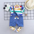 Summer Baby Girls Boys Clothing Toddler Casual Fashion Infant Clothes Suits T Shirt Strap Shorts 2Pcs/Sets Kids Children Costume
