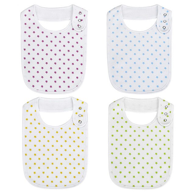 Fashion Newborn Cotton Bib Towel Digital Printing Baby Bibs Double Thick Absorbent Square Towel for Feeding Infant Babador