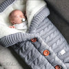 Warm Baby Blanket Knitted Newborn Swaddle Wrap Soft InfantSleeping Bag Footmuff Cotton Envelope For Stroller Accessories Blanket
