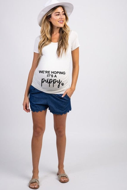 See You Soon 2020 Summer Tees Women T-shirts Slim Maternity Funny Letter Tops O-Neck Pregnancy T Shirts for Pregnant Women