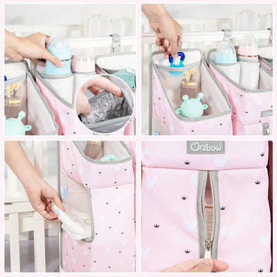 Crib Diaper Storage Bags Baby Care Organizer Infant Bedding Nursing Bags