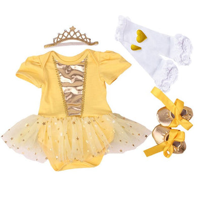 Newborn Baby Girl Clothes Brand Baby 4Pcs Clothing sets Tutu Romper Roupas De Bebes Menina Infant 0-2T Baby Birthday Outfits