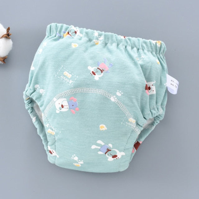 6 Layer Waterproof Reusable Cotton Baby Training Pants Infant Shorts Underwear Cloth Baby Diaper Nappies Panties Nappy Changing