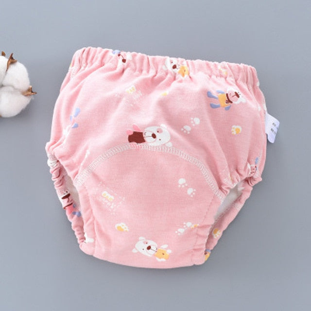 6 Layer Waterproof Reusable Cotton Baby Training Pants Infant Shorts Underwear Cloth Baby Diaper Nappies Panties Nappy Changing
