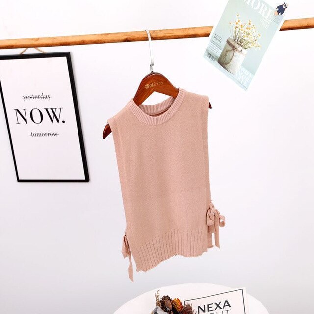 Children's Vest Sweater Warm Soft 2020 Winter Fall Kid Tops Knitted Solid Outfits Boys Girls Outwears Sleeveless O-Neck Pullover