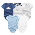 Unisex 5PCS Baby Girl Clothes Cotton Bodysuits Newborn Baby Boy Clothes Cartoon Print Girls Baby Clothing Ropa Bebe