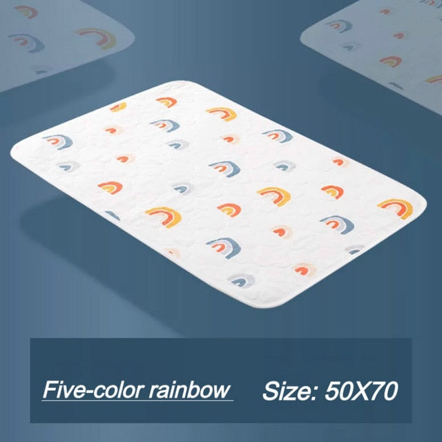 Children's anti-seepage cushion infant cotton protective small sheets baby gauze breathable diaper changing mat baby crawlin