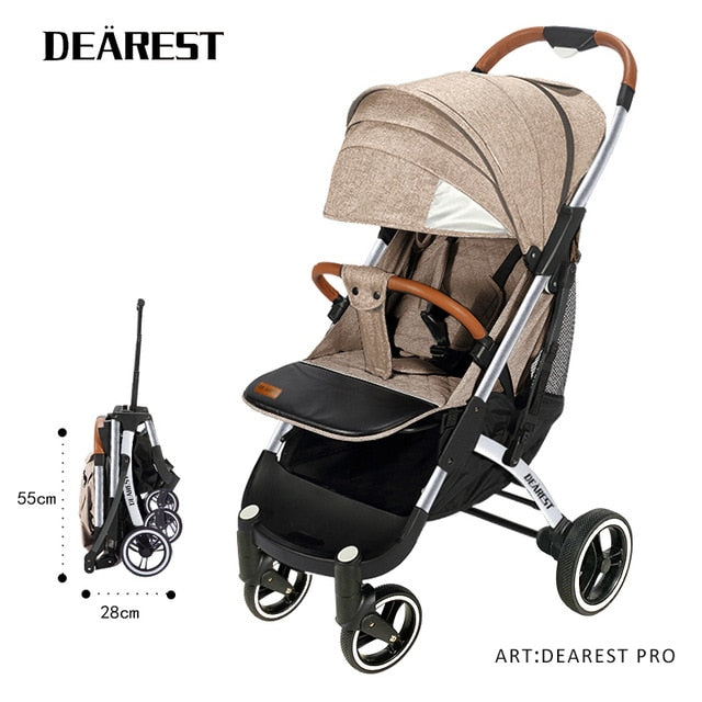 Dearest Pro Stroller New Professional Stroller with Windshield and Slip-on Suitable for Travel Light Foldable