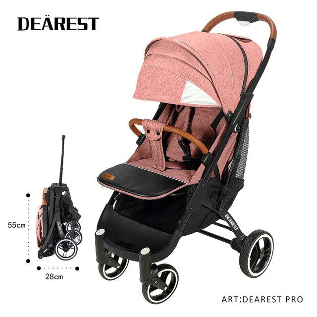 Dearest Pro Stroller New Professional Stroller with Windshield and Slip-on Suitable for Travel Light Foldable