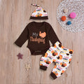 Newborn Infant Baby Boy Girl Clothing Set 0-24M Long Sleeves Rainbow bodysuit+pants+Hat 3PCS Baby boy girl clothes outfits sets