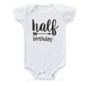 One Half Birthday Rompers 1/2 Half Birthday One-piece Newborn Baby Boy Girl Half Birthday Outfits Gender Neutral Baby Gift