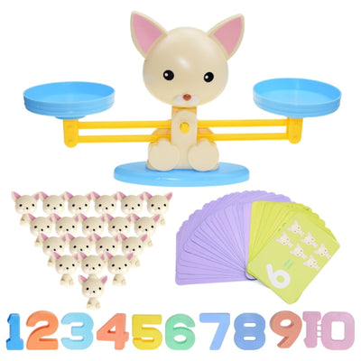 Montessori Math Digital Balance Scale Toys, Educational Math Balancing Scale Number Board Games, Kids Learning Toys