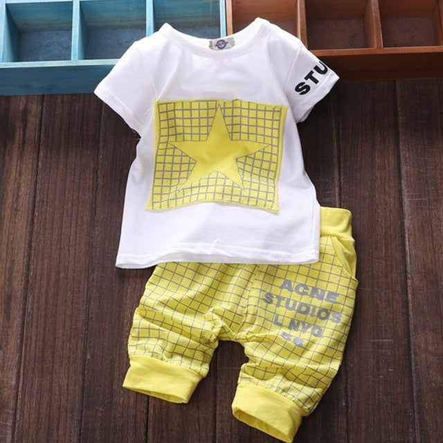 Baby Boy Summer Clothes Sets T-Shirt+Pants Suit