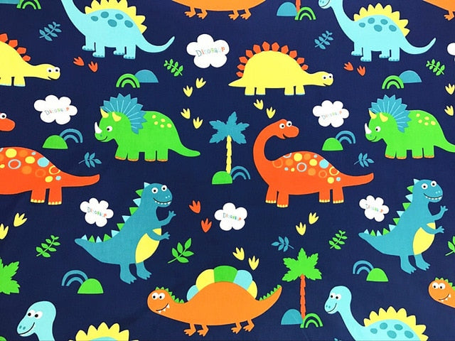 Printed Cartoon Animals Baby Cotton Upholstery Fabric by half meter forDIY Sewing Quilt Scrapbooking Tissue Needlework Material