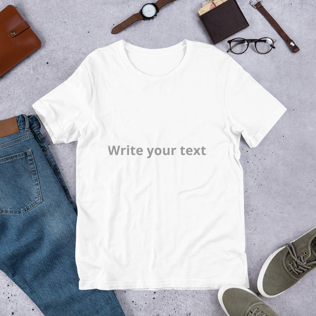 Personalize your text on Short-Sleeve Unisex T-Shirt